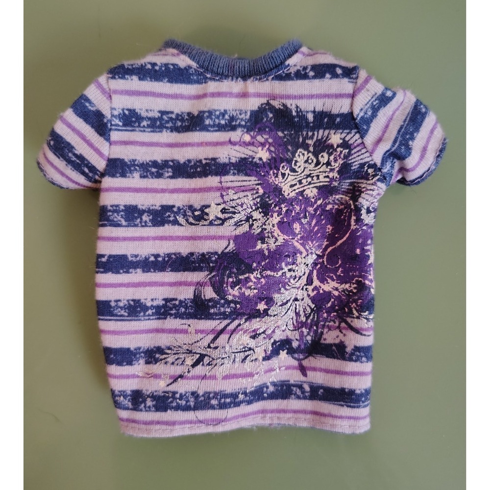 Barbie Ken Ryan Fashionistas Purple Lavender Blue Stripe Short Sleeve Shirt 2011